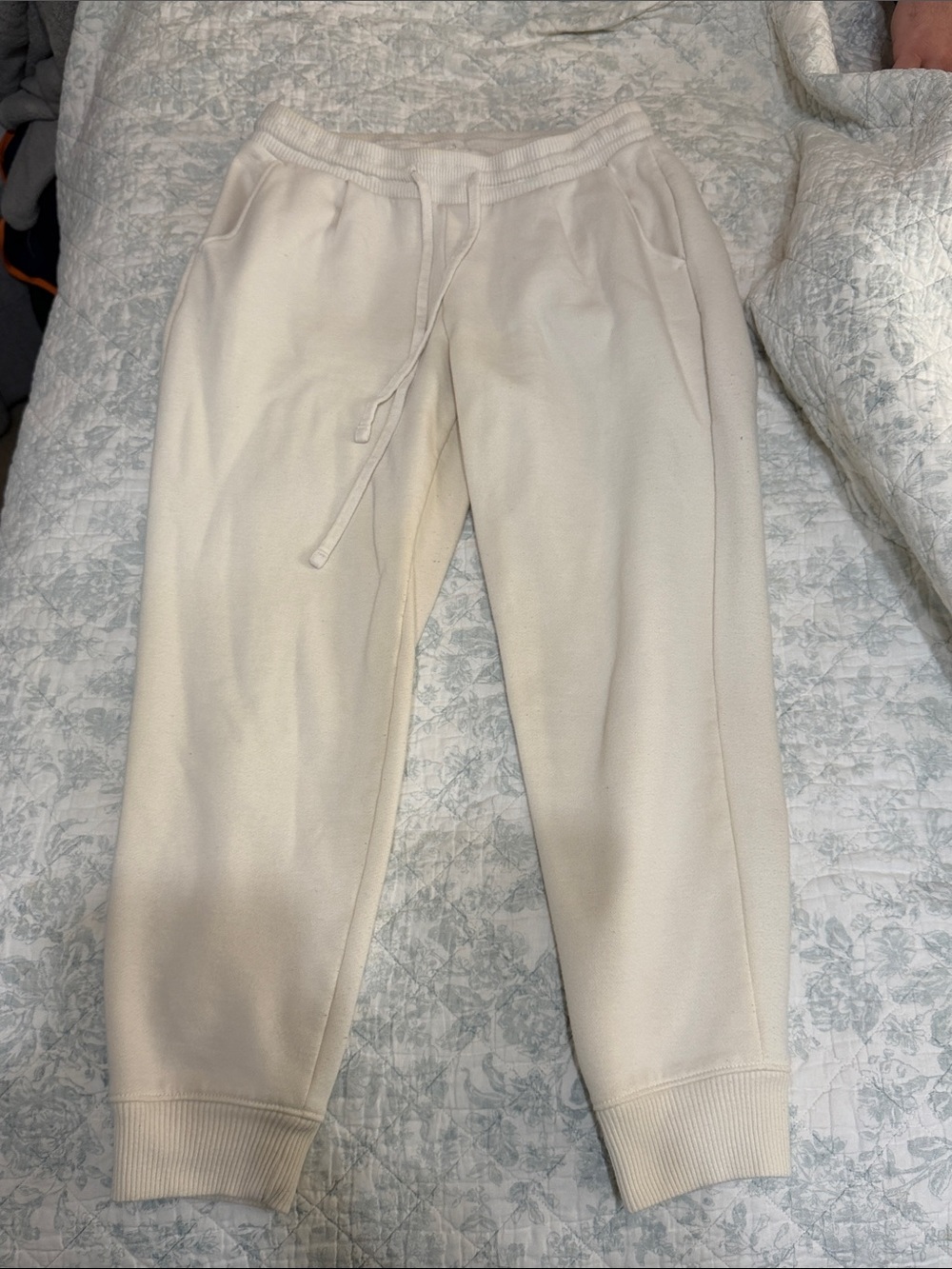 a new day Cream Cozy Drawstring Jogger Pants